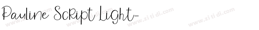 Pauline Script Light字体转换